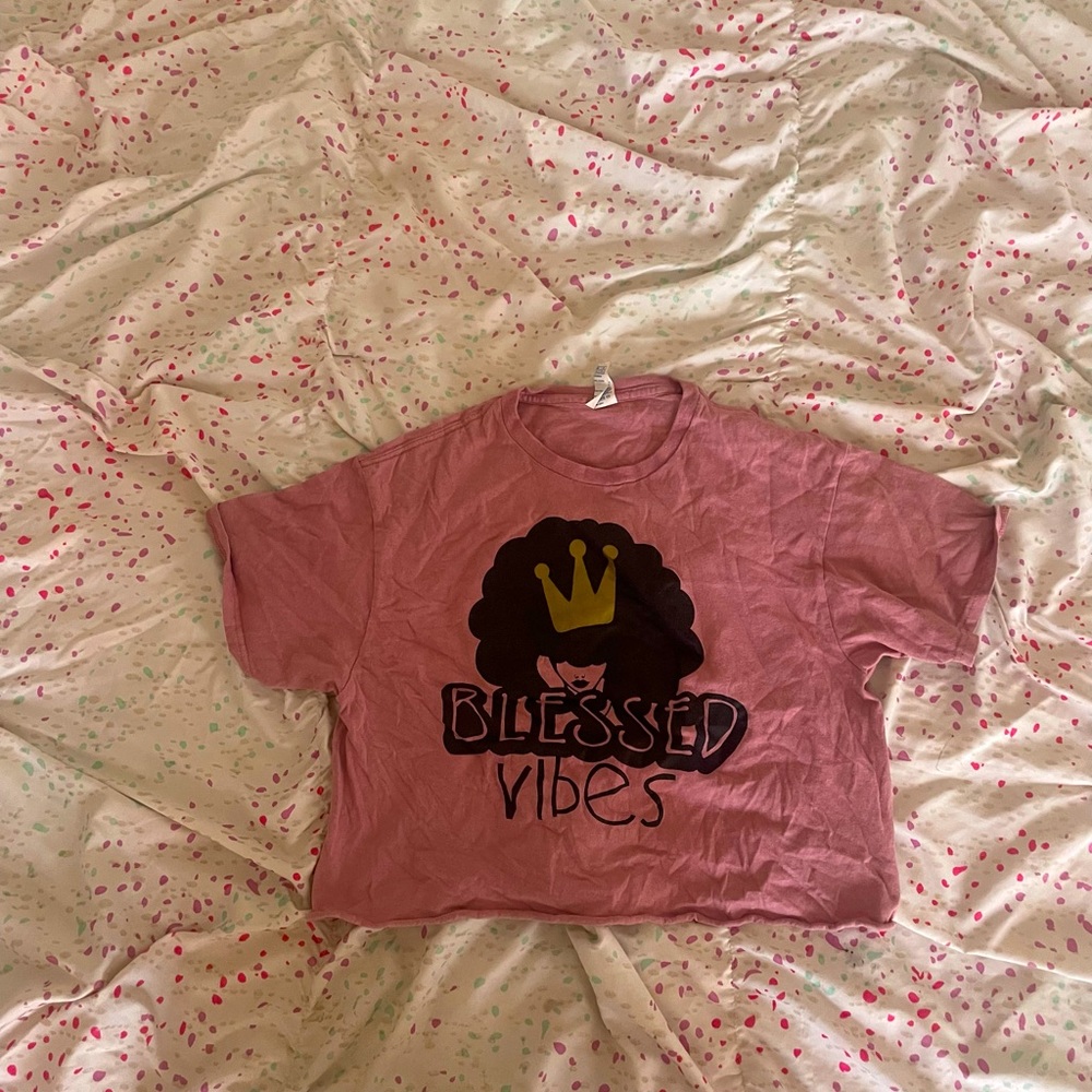 pink blessed vibes shirt